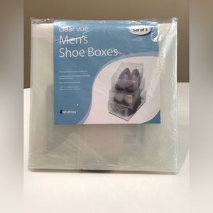 🐝 NWT Set on New Clear Shoe Boxes, 13.38”x 8.38” x 5.19”
